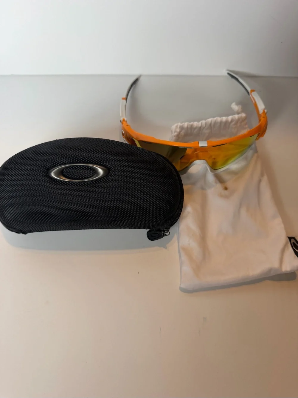 Oakley Orange JawBreaker  Sunglasses with cases